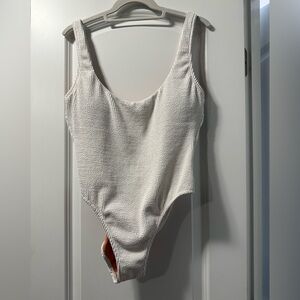 J. Crew Textured Scoop-Back One-Piece Swimsuit